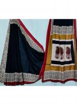 Cotton Black Daily Wear Printed Saree